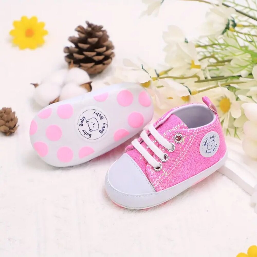 Lightweight Sequin Sneakers for Baby girls- Trendy, Comfortable, Non-Slip Shoes